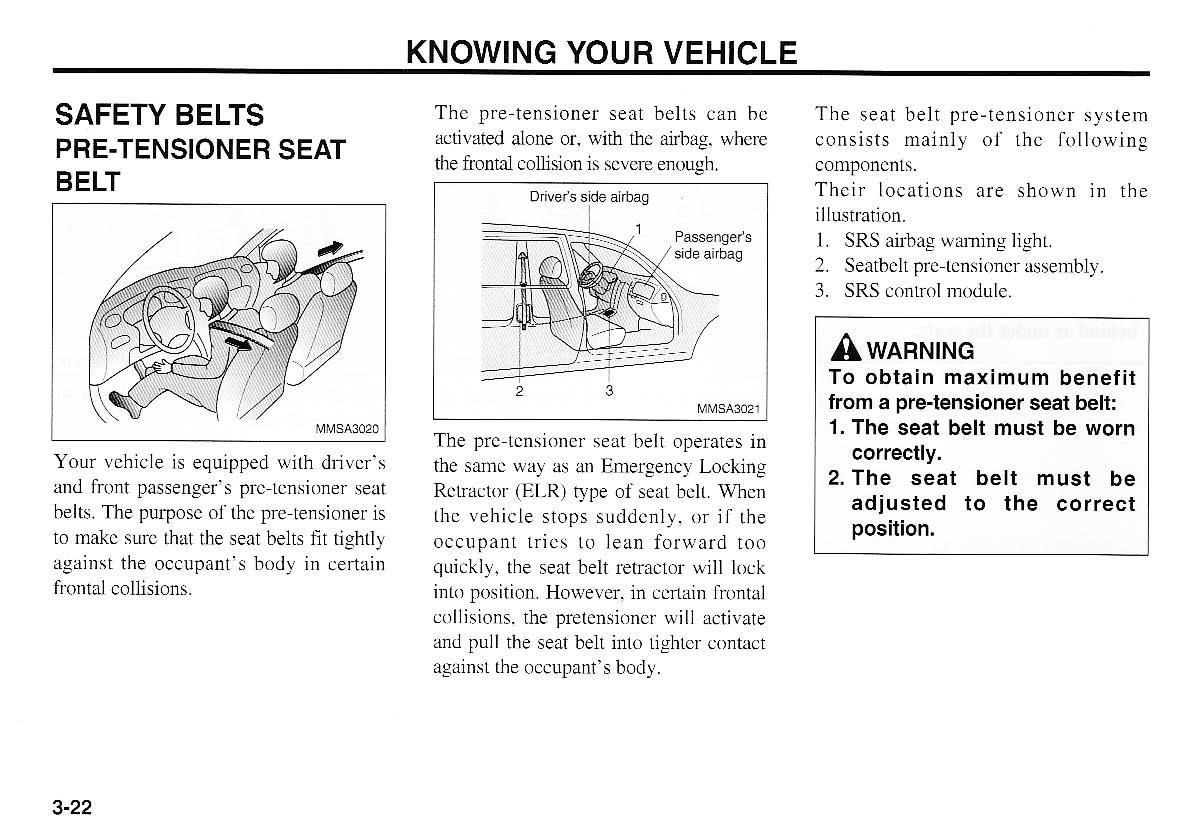 KIA Magentis I 1 owners manual / page 32