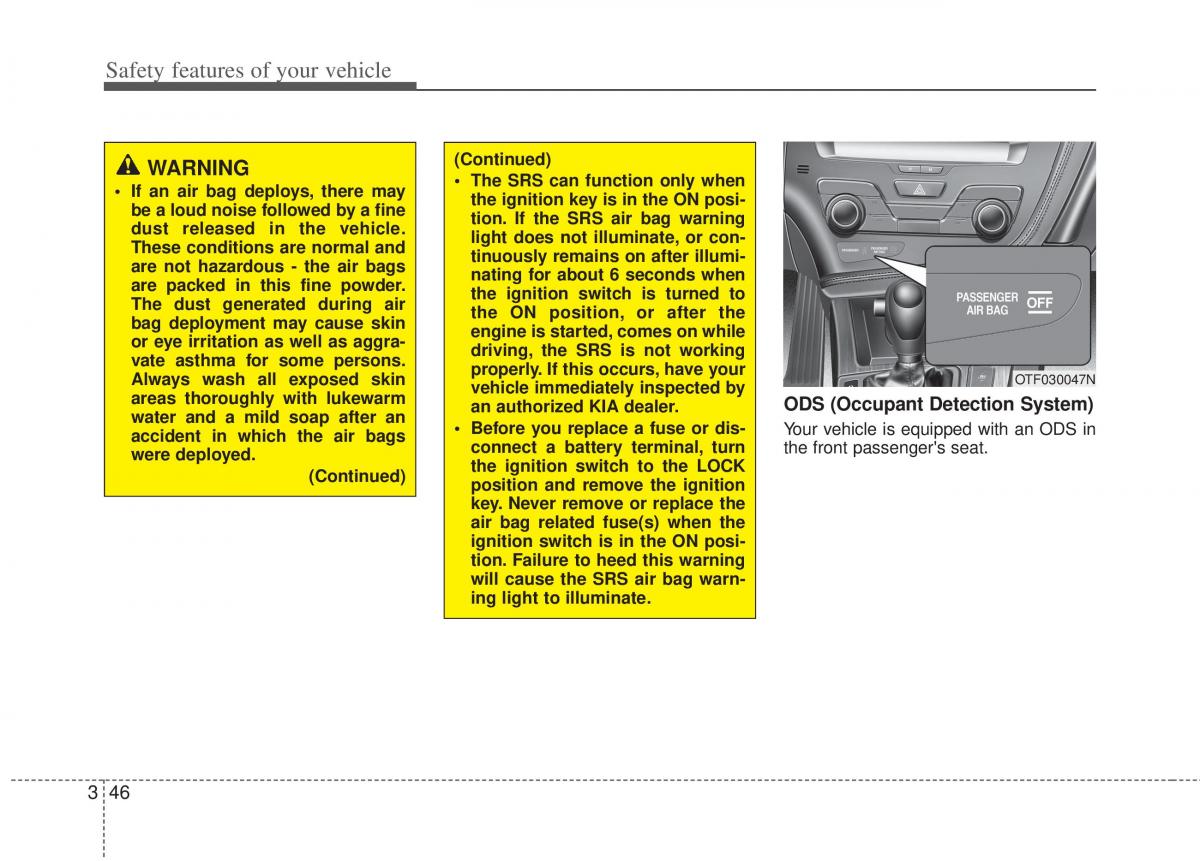 KIA Optima III 3 owners manual / page 58