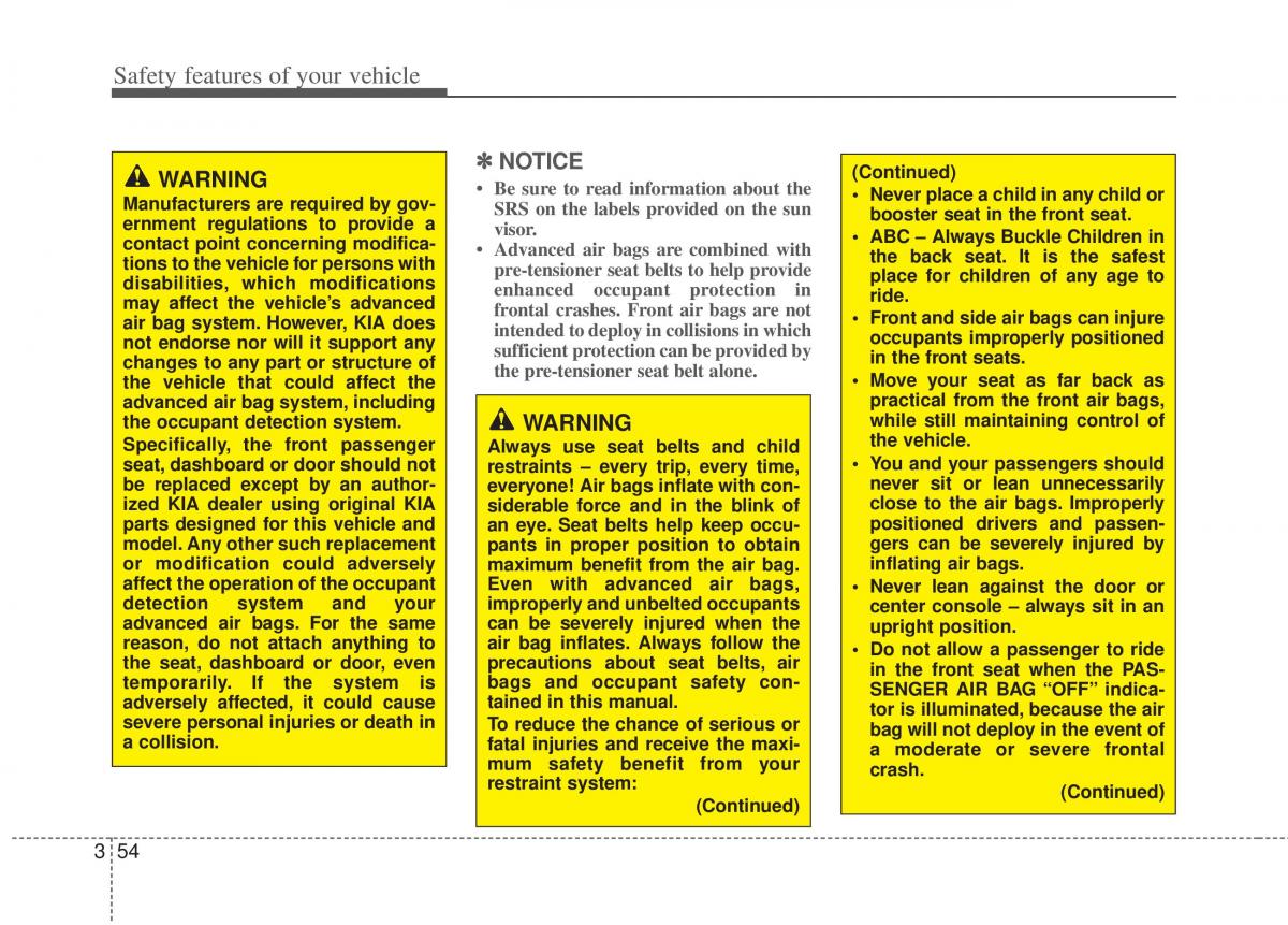 KIA Optima III 3 owners manual / page 66