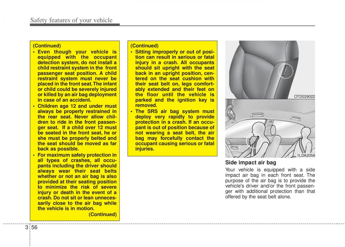 KIA Optima III 3 owners manual / page 68