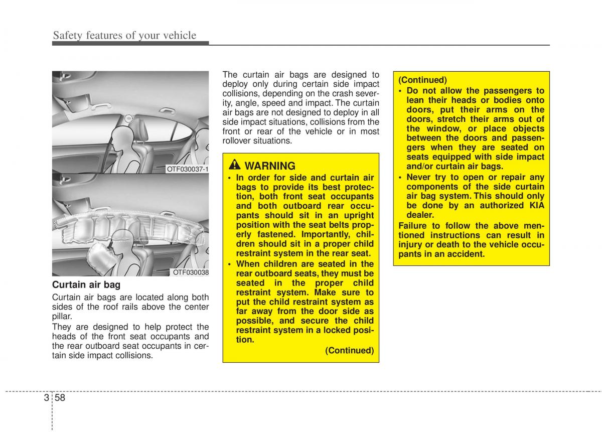 KIA Optima III 3 owners manual / page 70