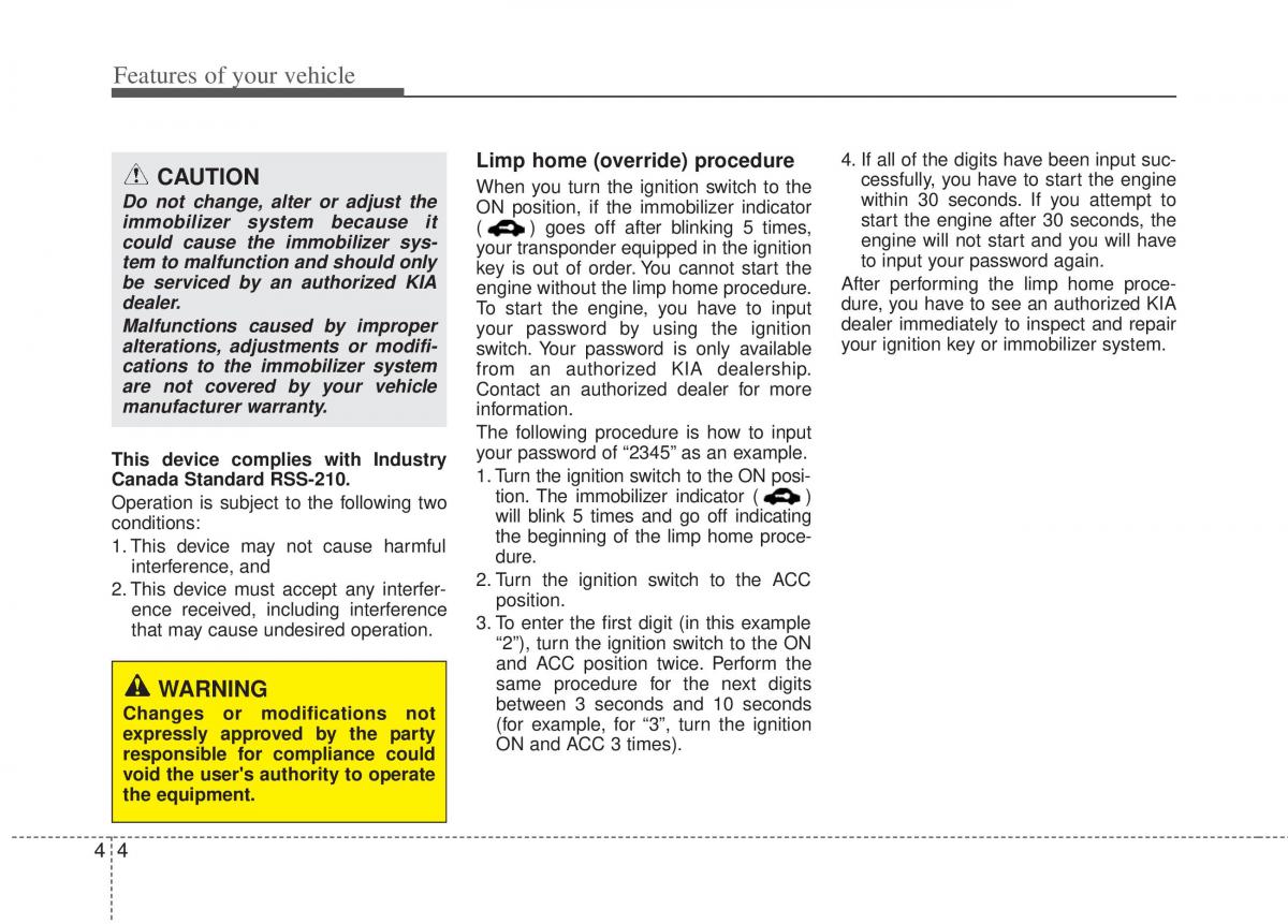 KIA Optima III 3 owners manual / page 82