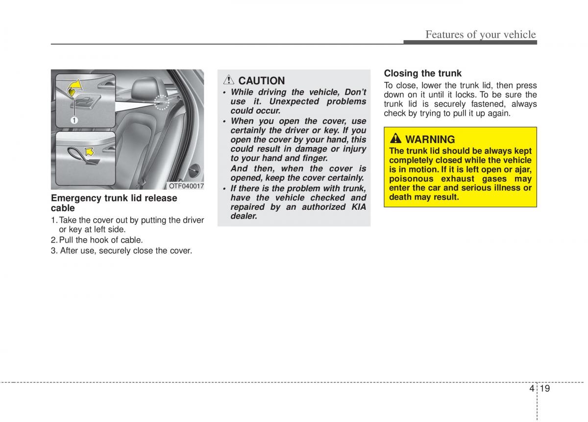 KIA Optima III 3 owners manual / page 97