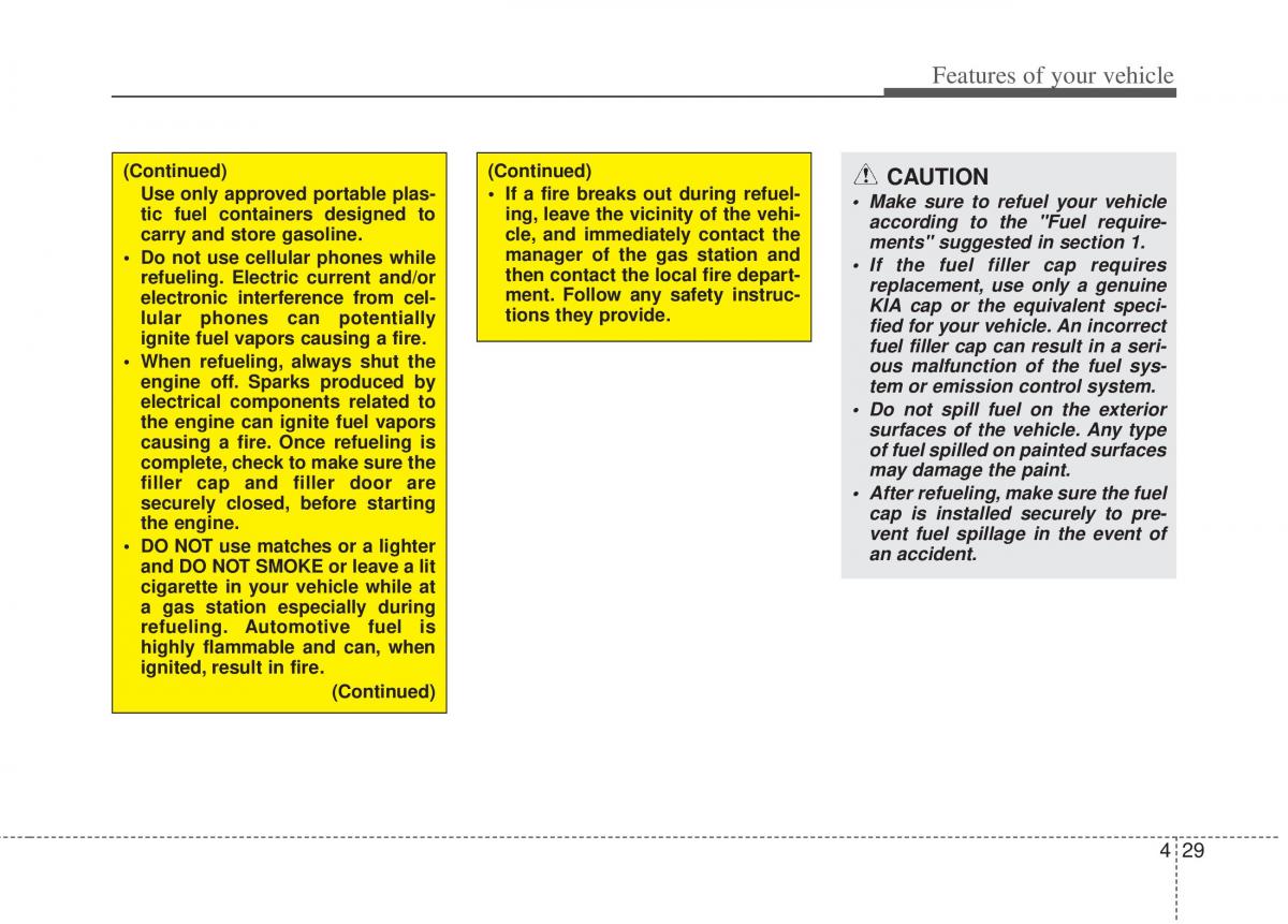 KIA Optima III 3 owners manual / page 107