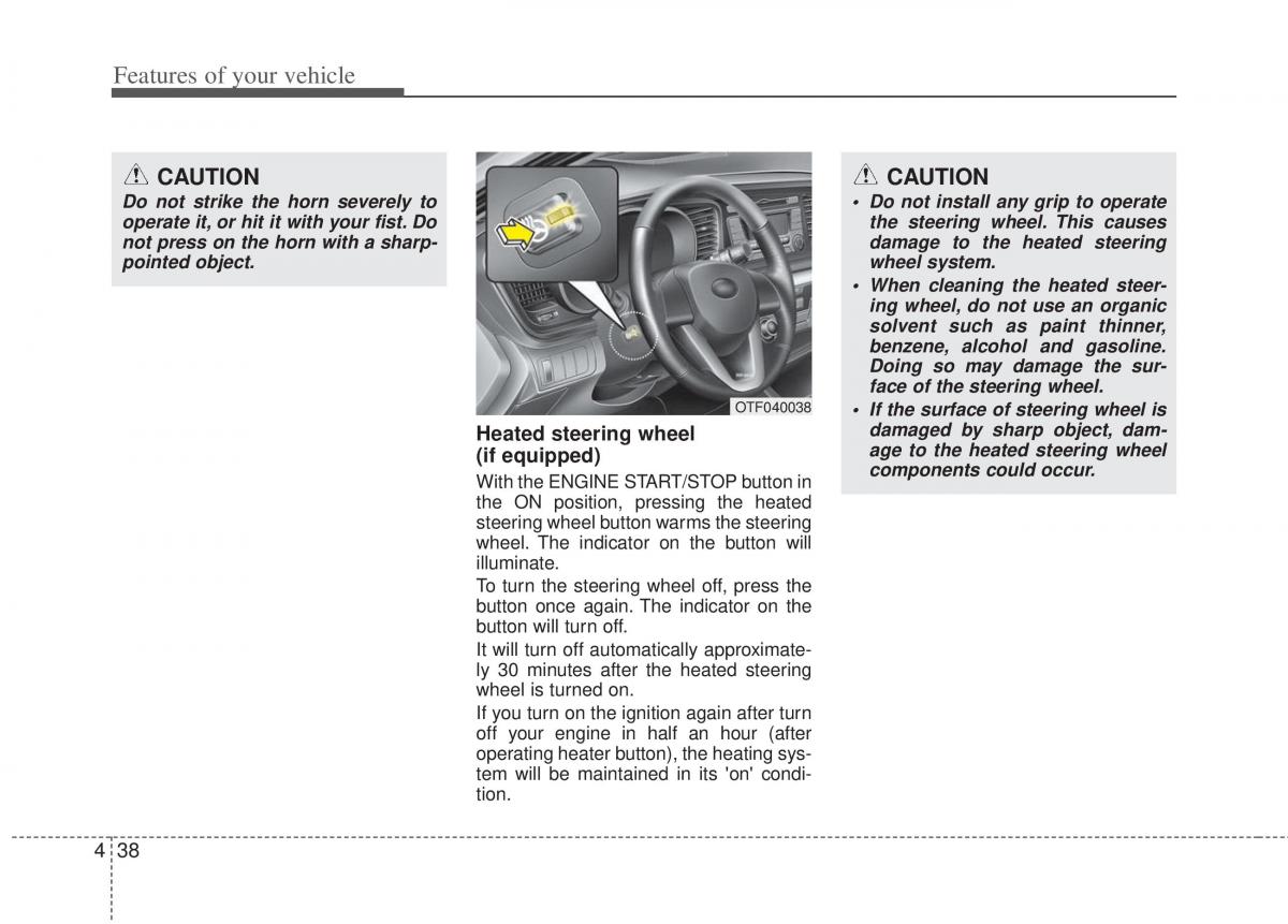 KIA Optima III 3 owners manual / page 116