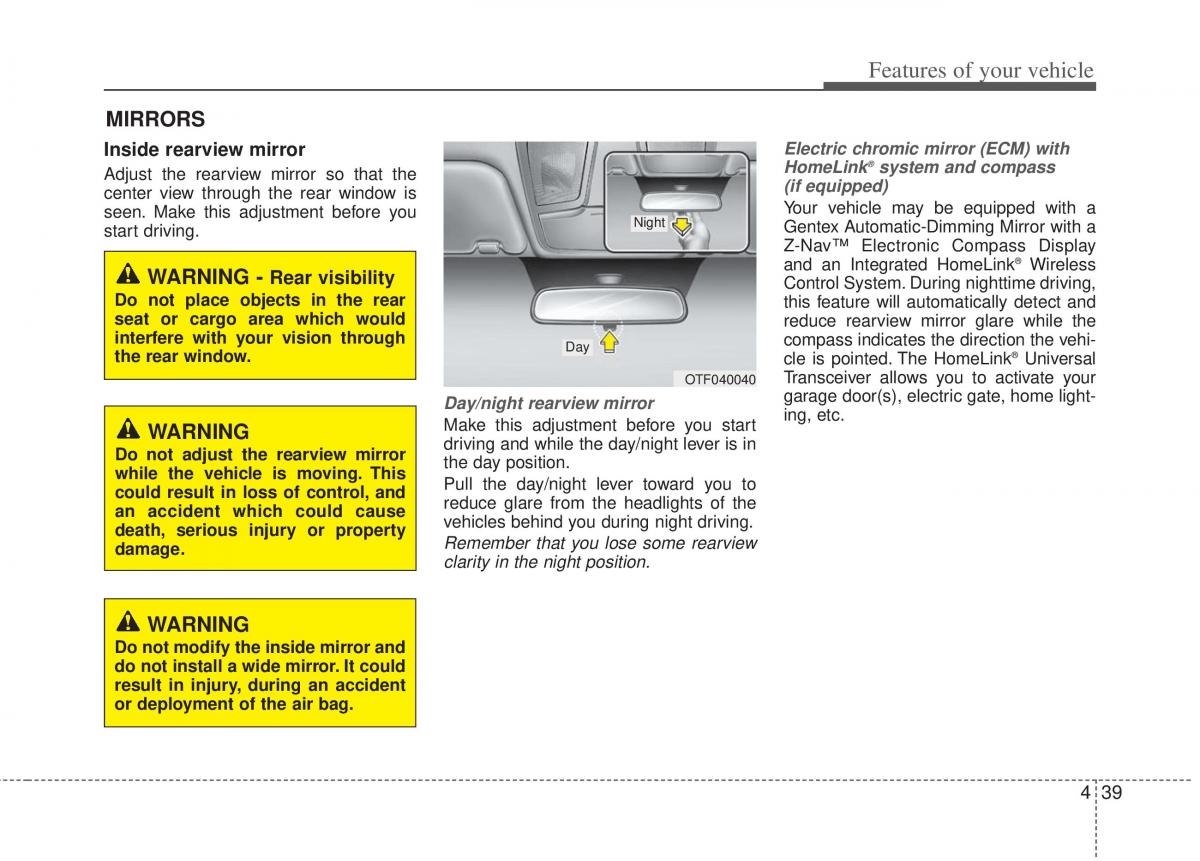 KIA Optima III 3 owners manual / page 117