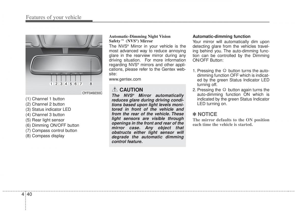 KIA Optima III 3 owners manual / page 118