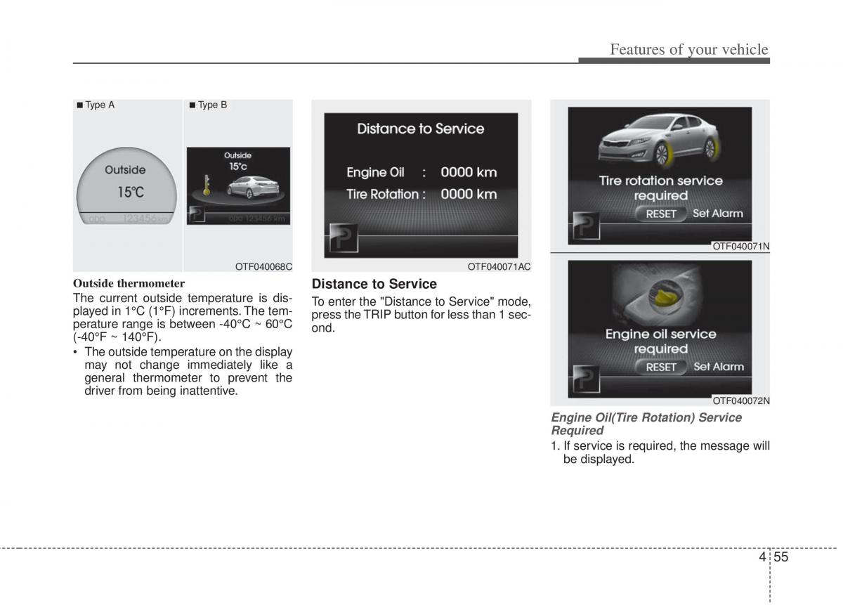 KIA Optima III 3 owners manual / page 133