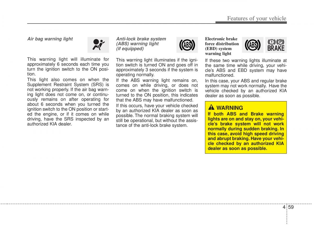 KIA Optima III 3 owners manual / page 137