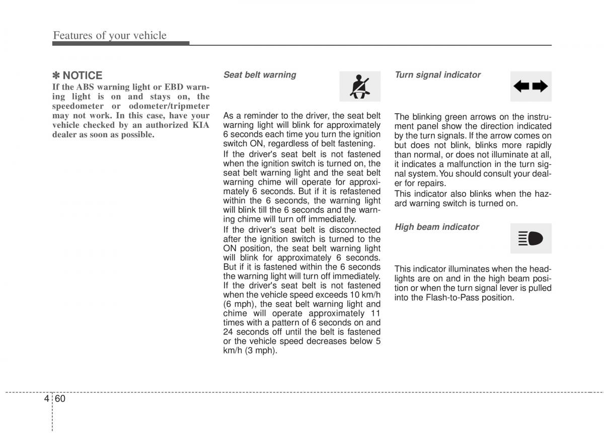 KIA Optima III 3 owners manual / page 138