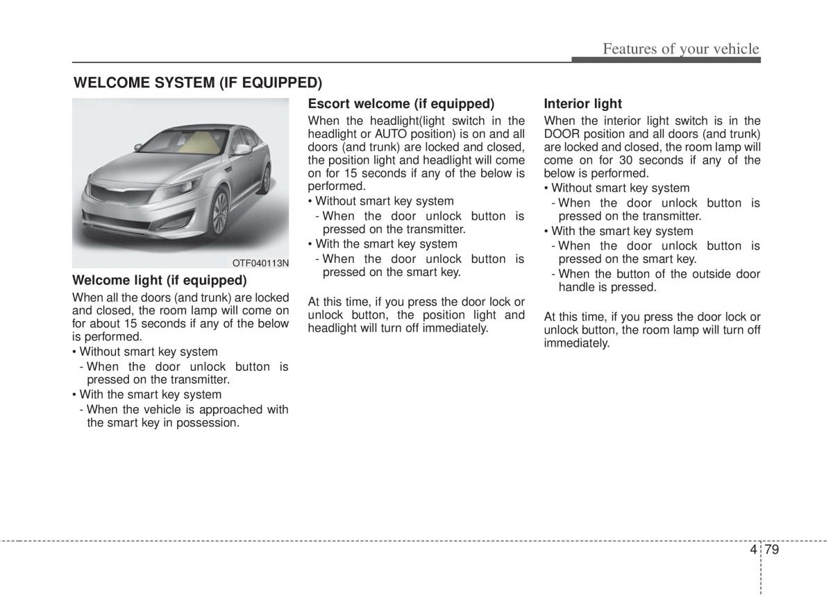 KIA Optima III 3 owners manual / page 157