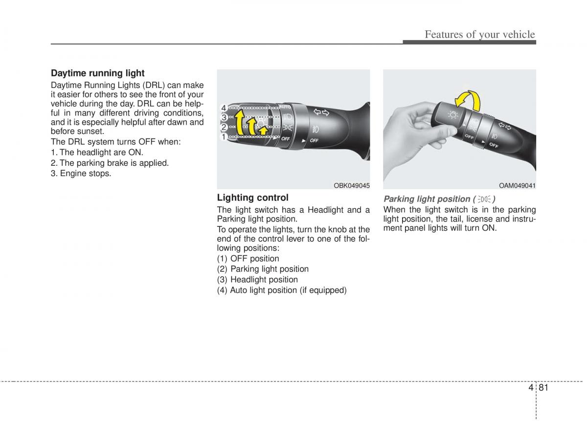 KIA Optima III 3 owners manual / page 159