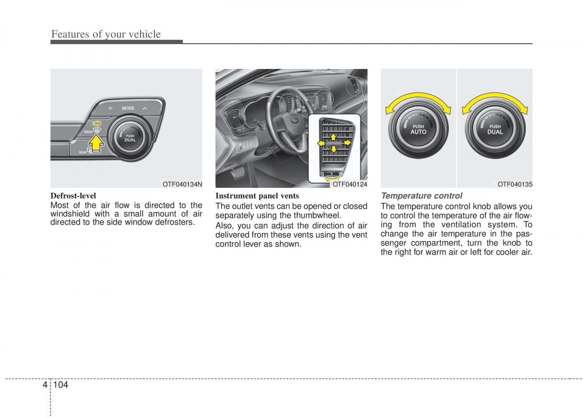 KIA Optima III 3 owners manual / page 182