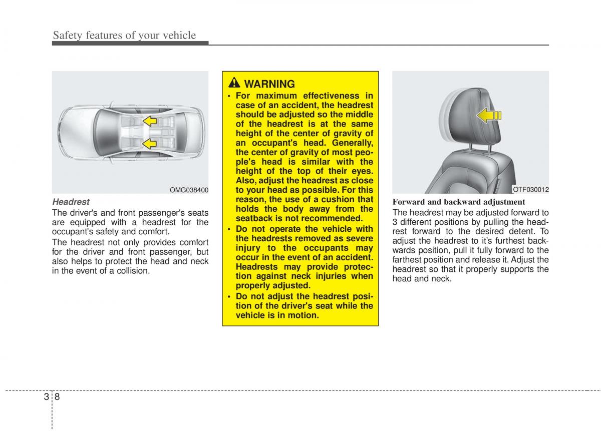 KIA Optima III 3 owners manual / page 20