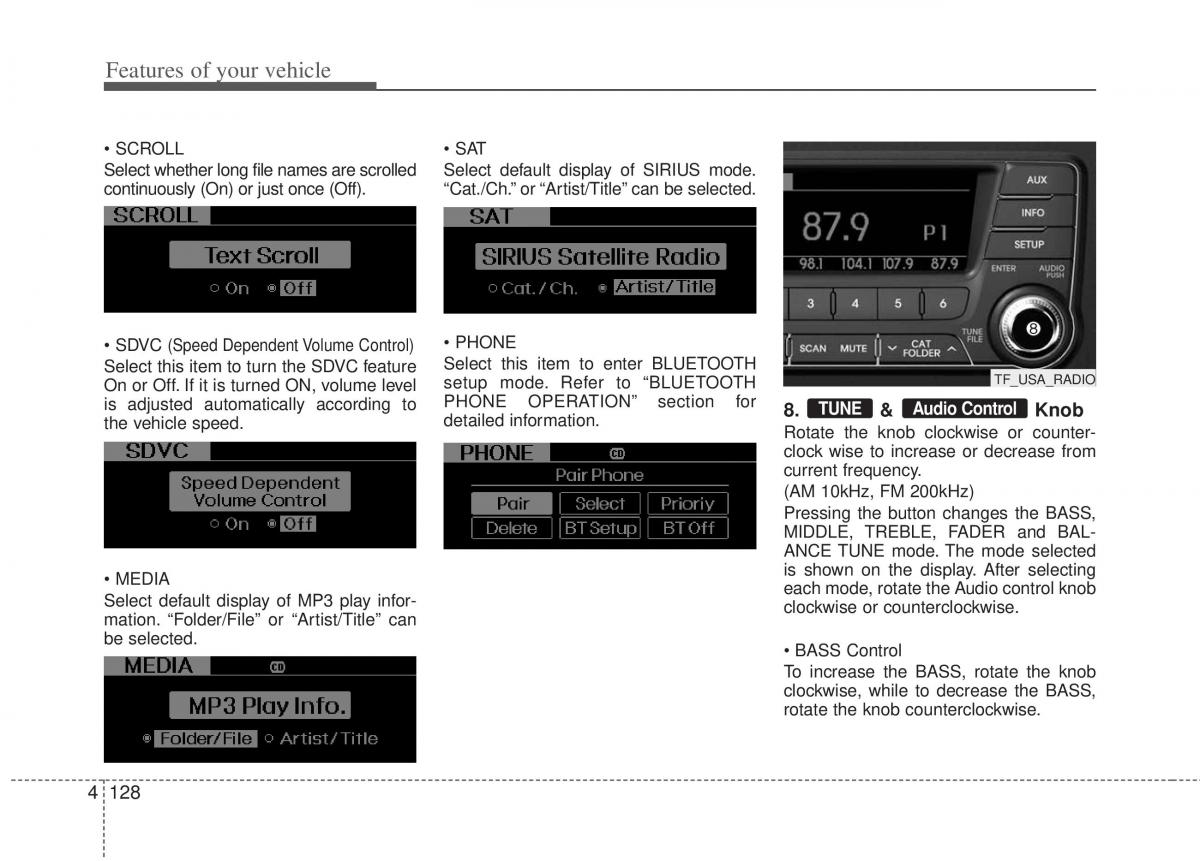 KIA Optima III 3 owners manual / page 206