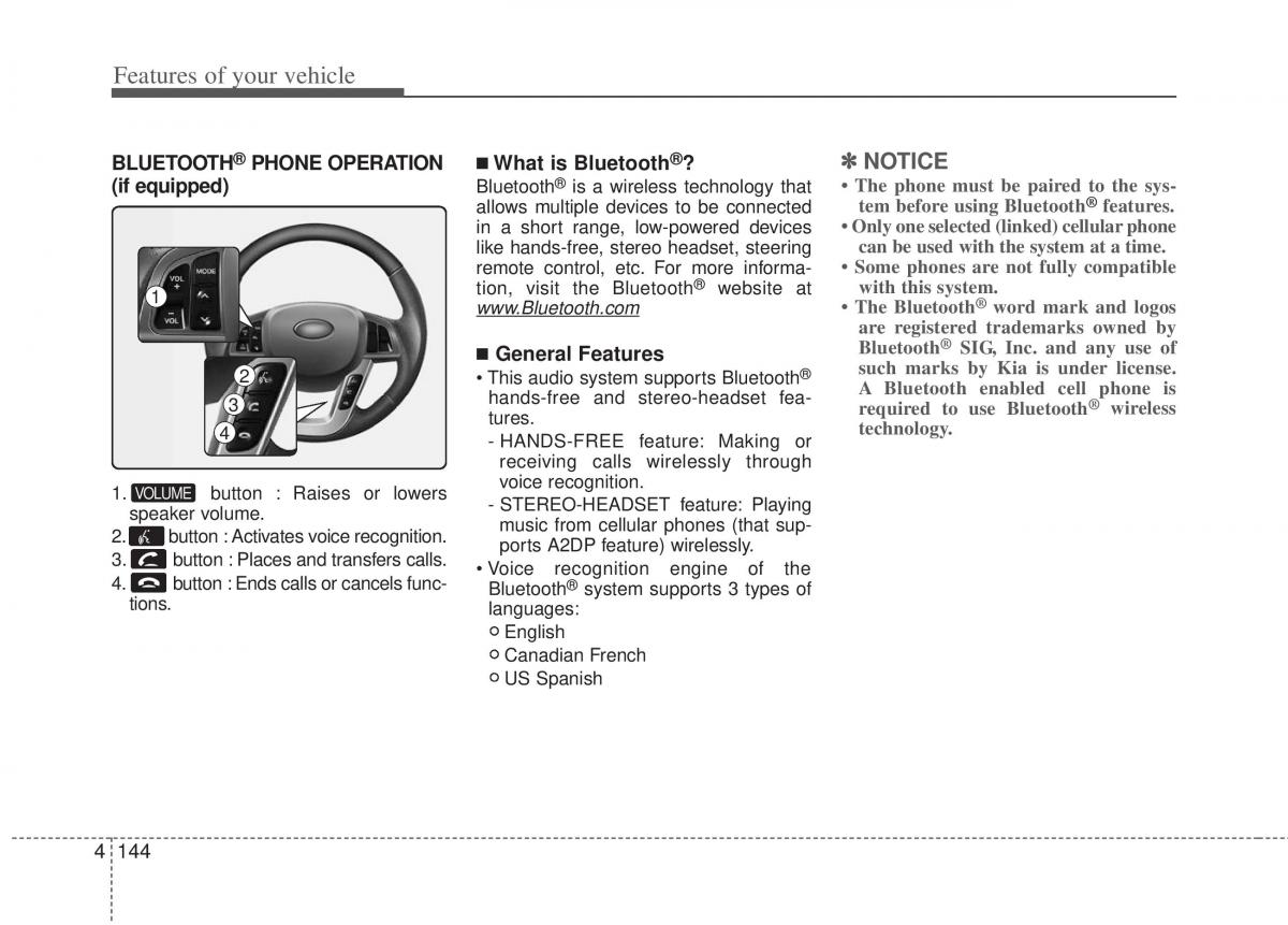 KIA Optima III 3 owners manual / page 222