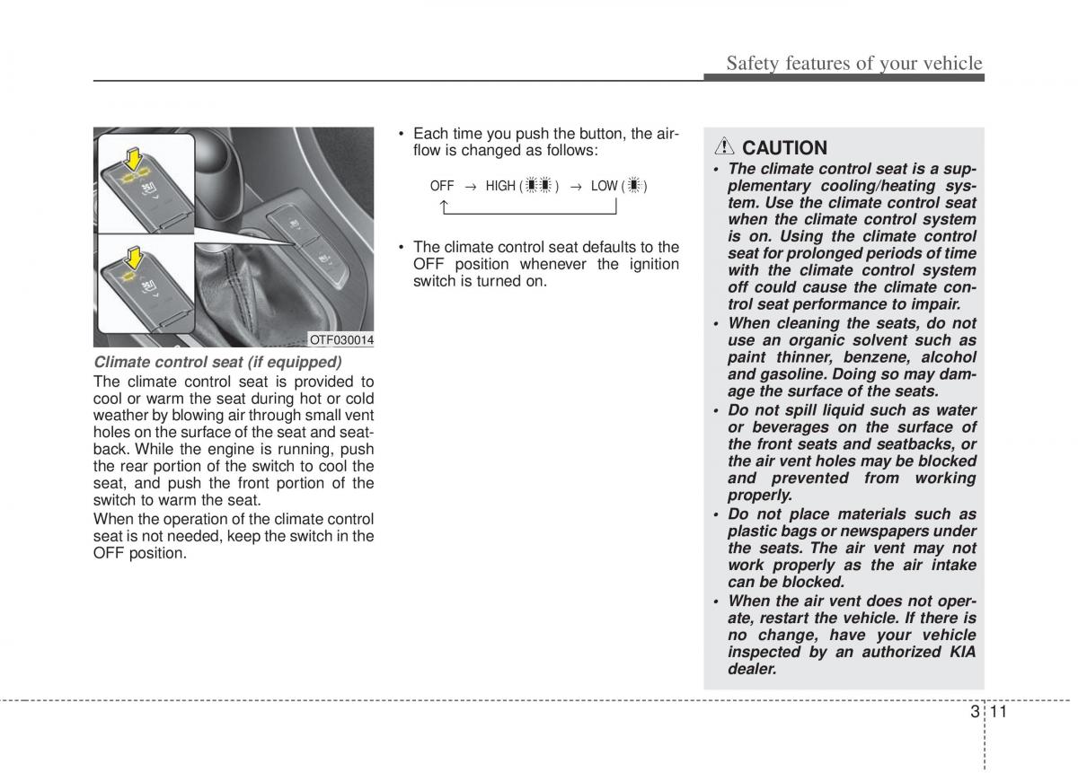 KIA Optima III 3 owners manual / page 23