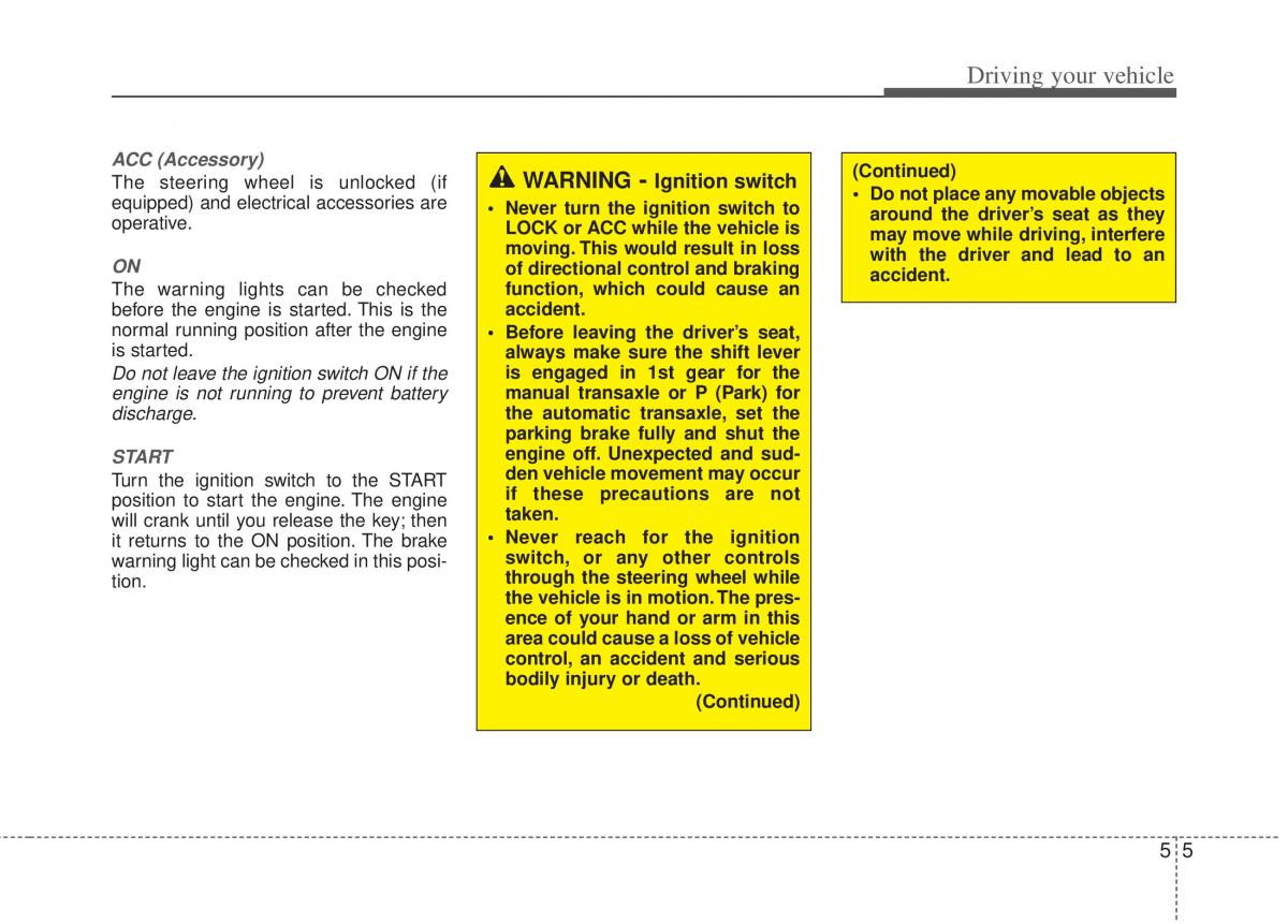 KIA Optima III 3 owners manual / page 236