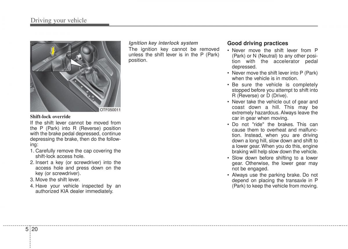 KIA Optima III 3 owners manual / page 251