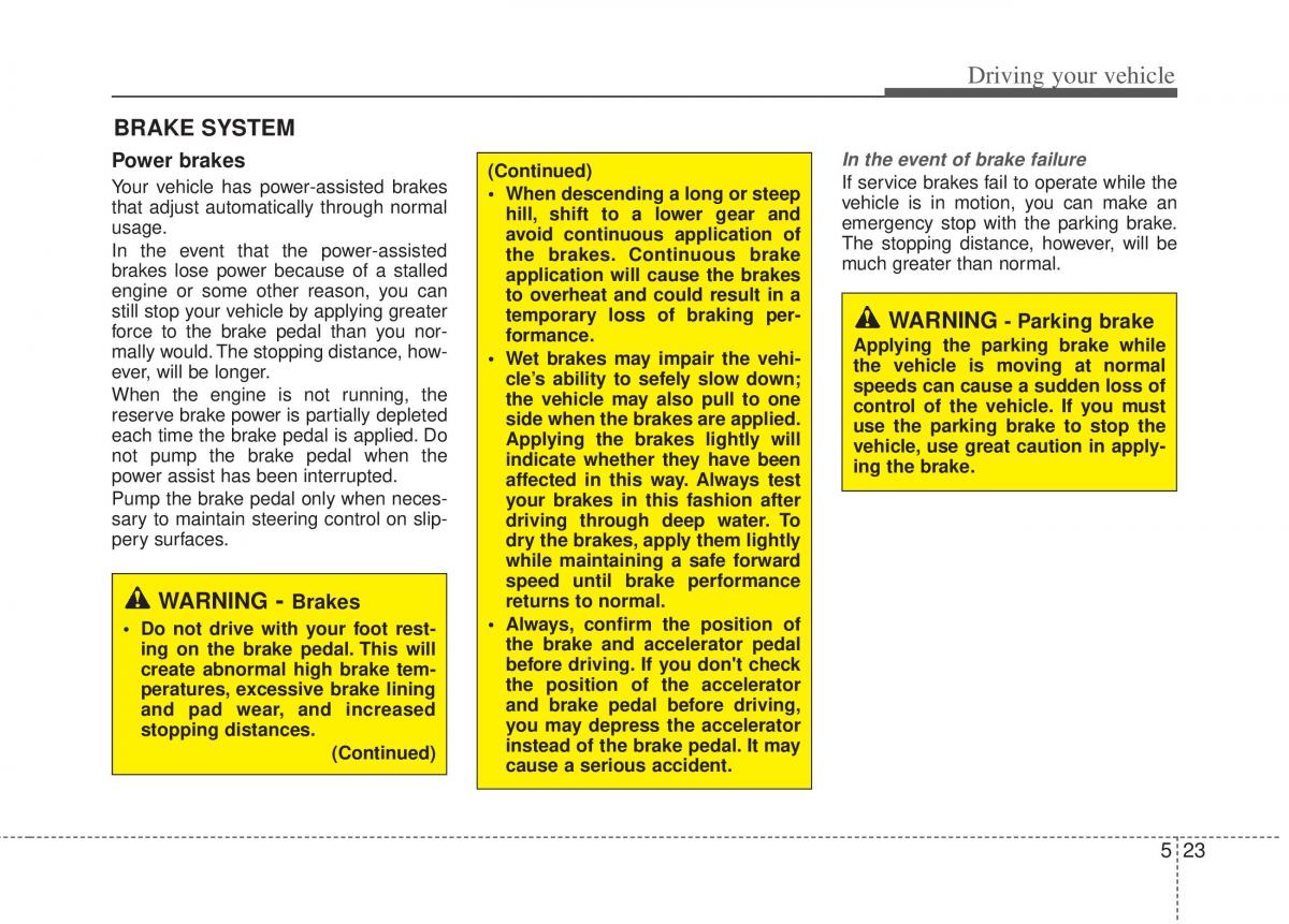 KIA Optima III 3 owners manual / page 254