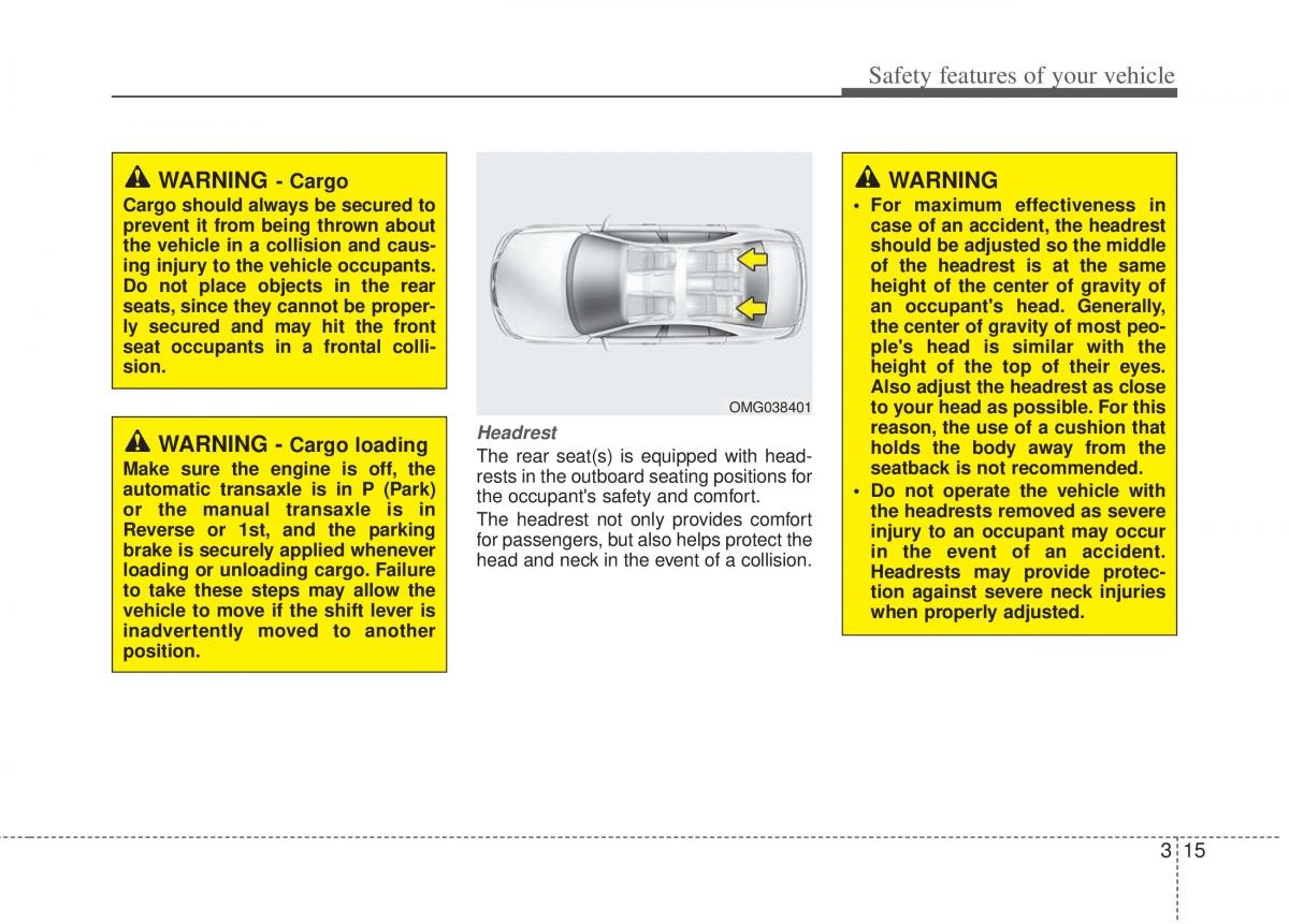 KIA Optima III 3 owners manual / page 27