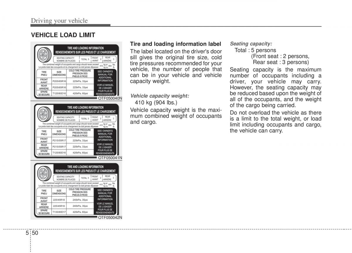 KIA Optima III 3 owners manual / page 281