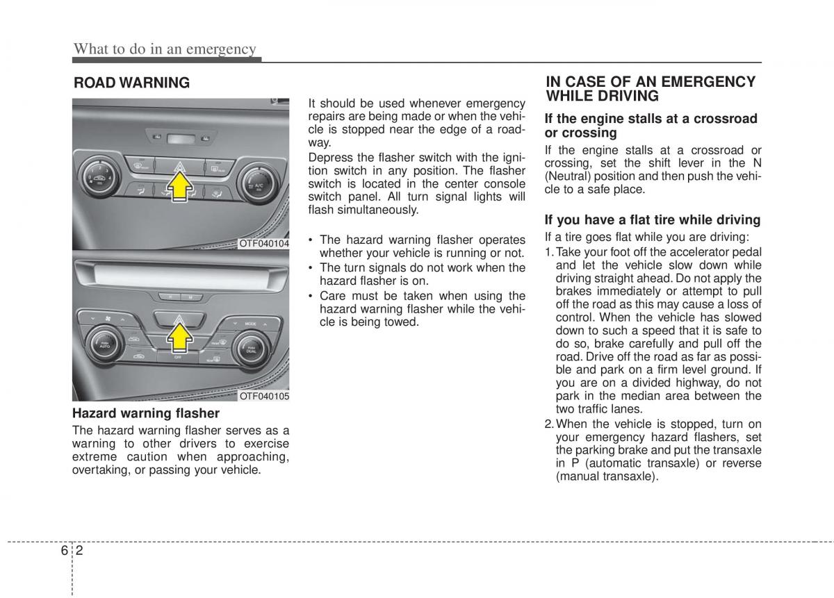 KIA Optima III 3 owners manual / page 288