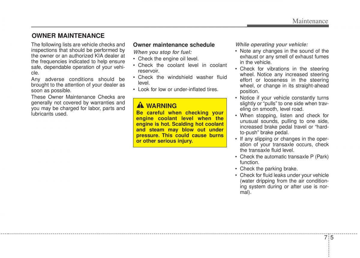 KIA Optima III 3 owners manual / page 307