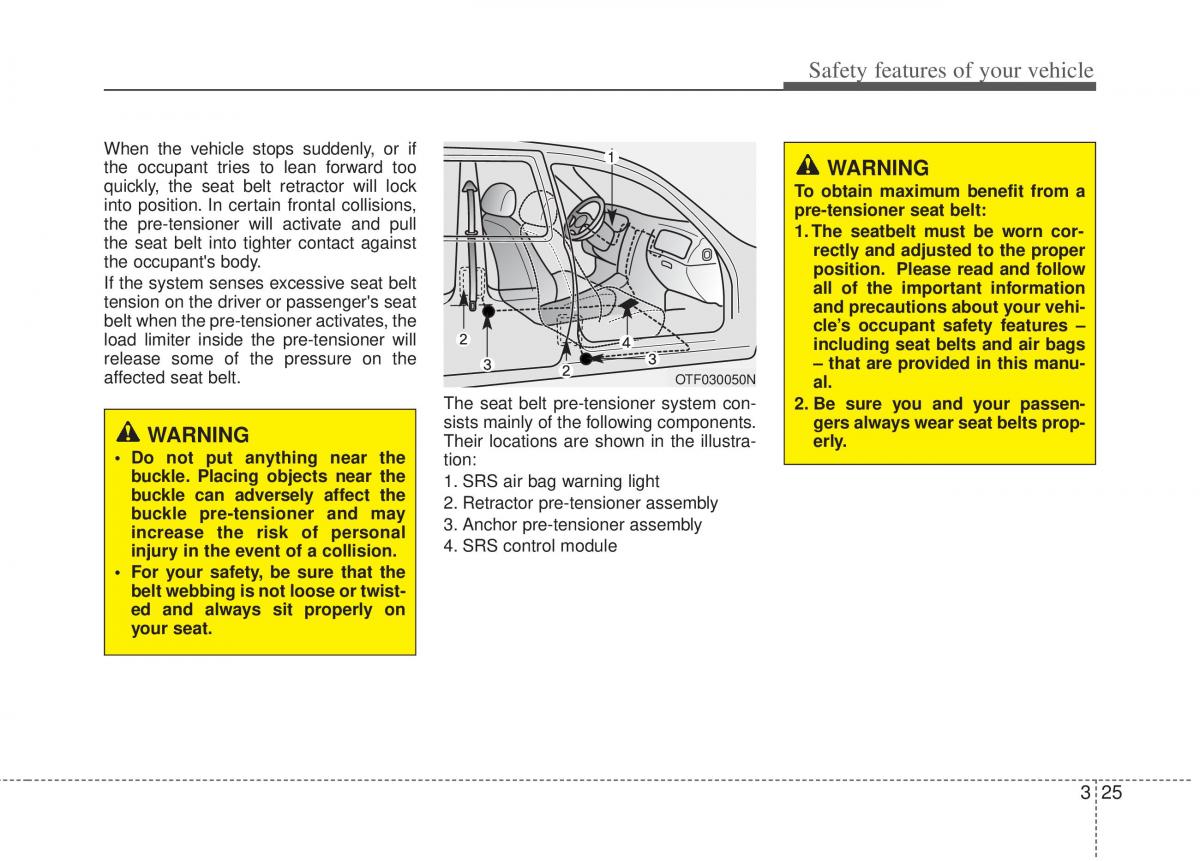 KIA Optima III 3 owners manual / page 37