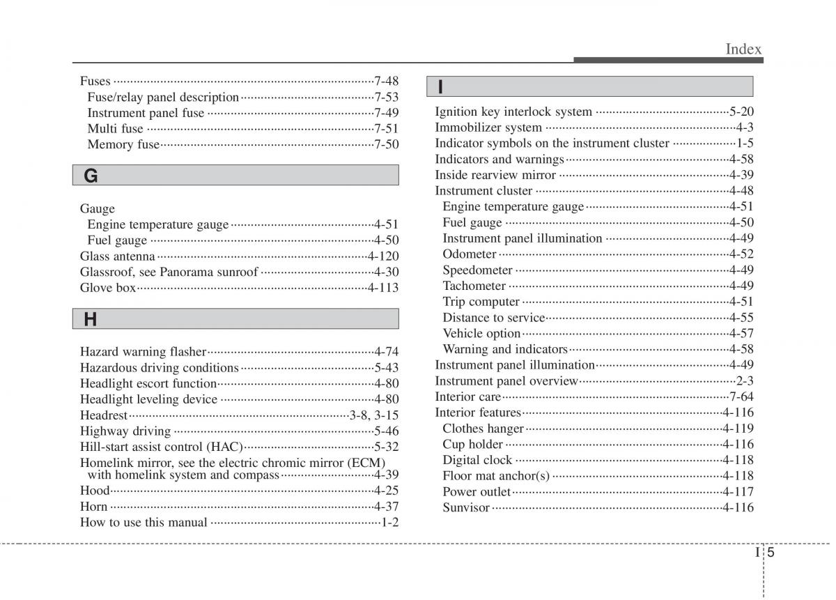 KIA Optima III 3 owners manual / page 381