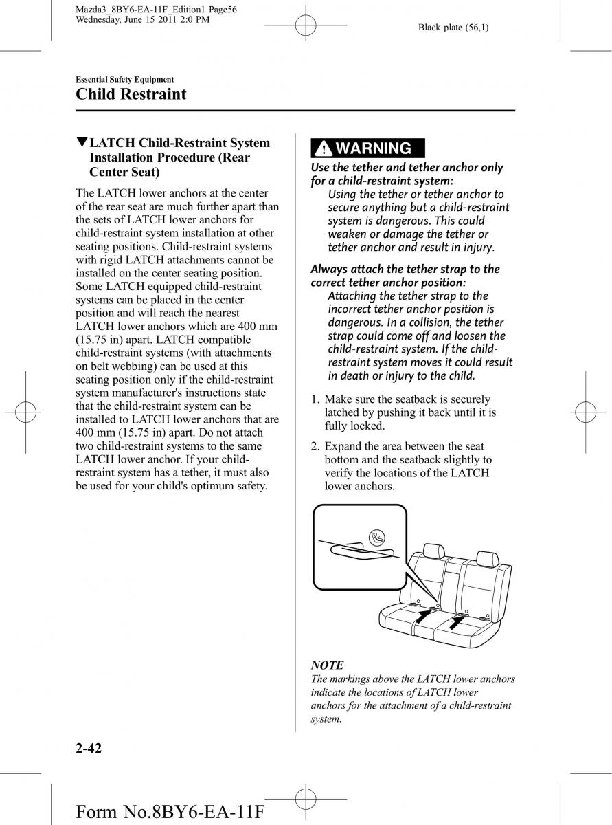 Mazda 3 II 2 owners manual / page 56