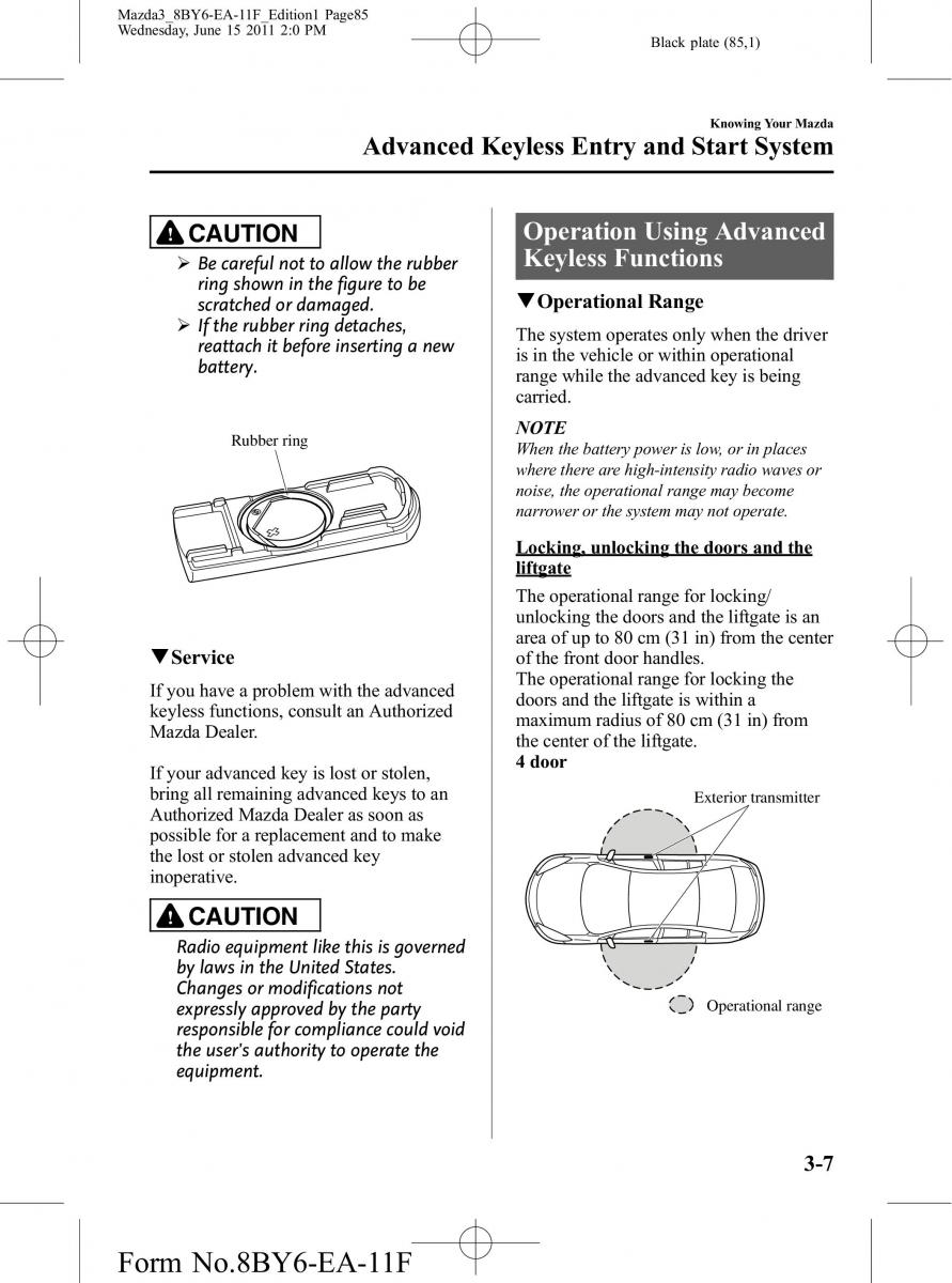 Mazda 3 II 2 owners manual / page 85