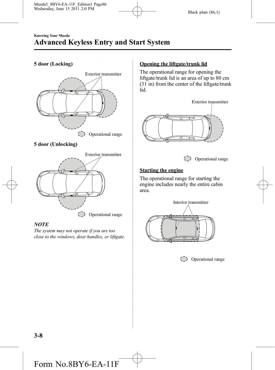 Mazda 3 II 2 owners manual / page 86