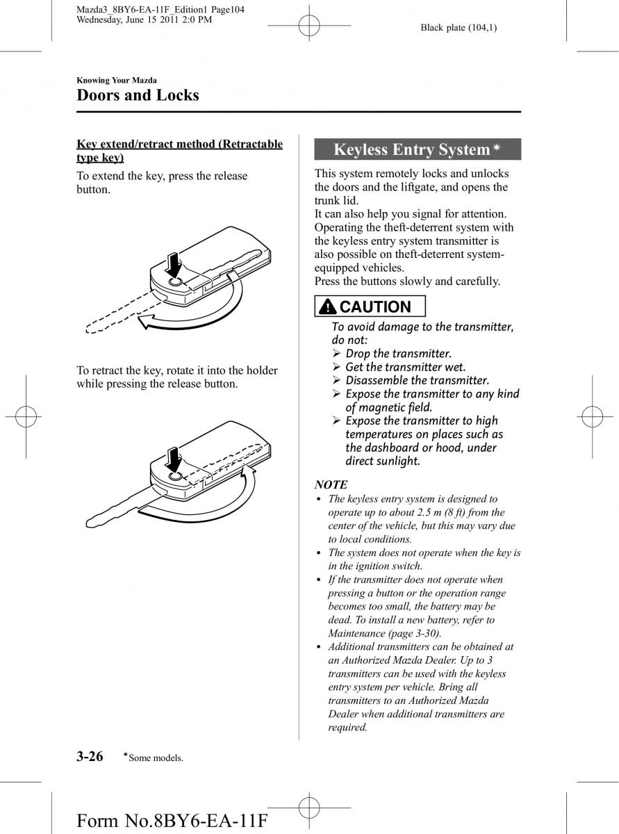 Mazda 3 II 2 owners manual / page 104