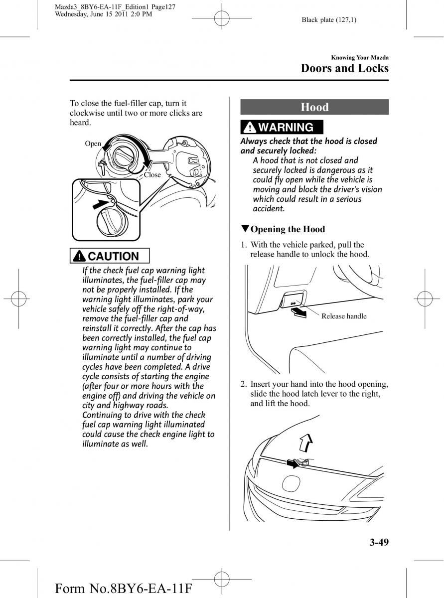 Mazda 3 II 2 owners manual / page 127