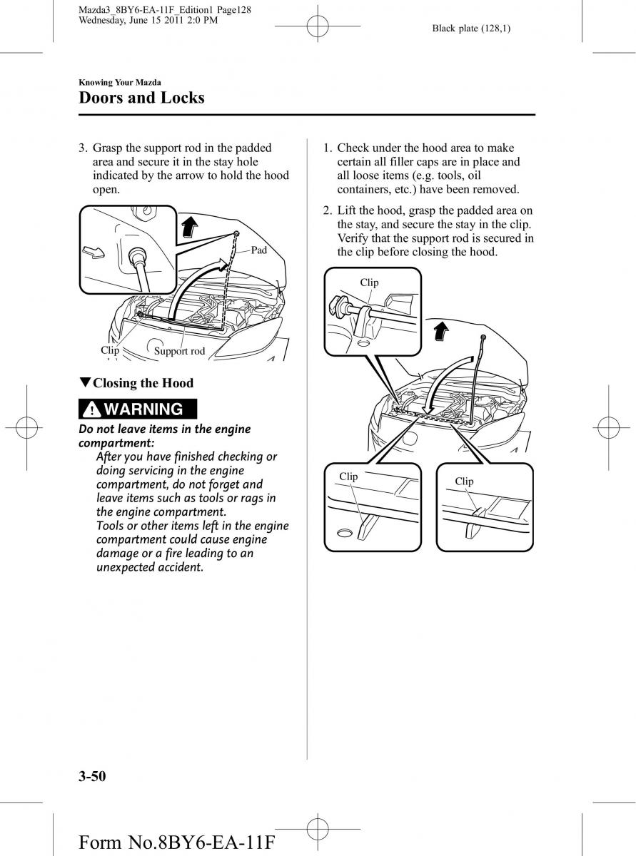 Mazda 3 II 2 owners manual / page 128