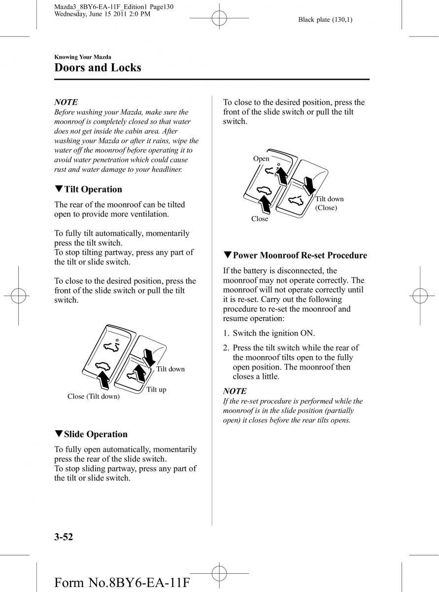 Mazda 3 II 2 owners manual / page 130