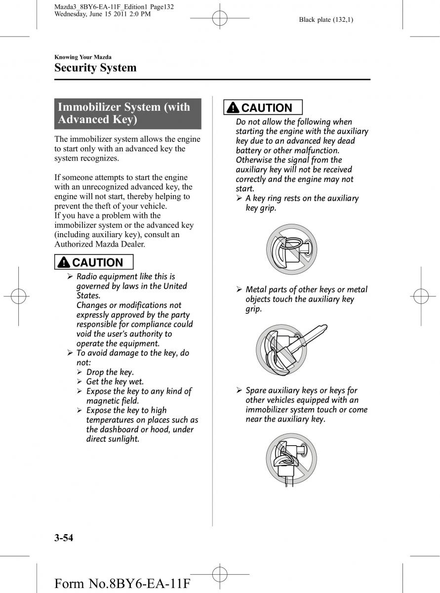 Mazda 3 II 2 owners manual / page 132