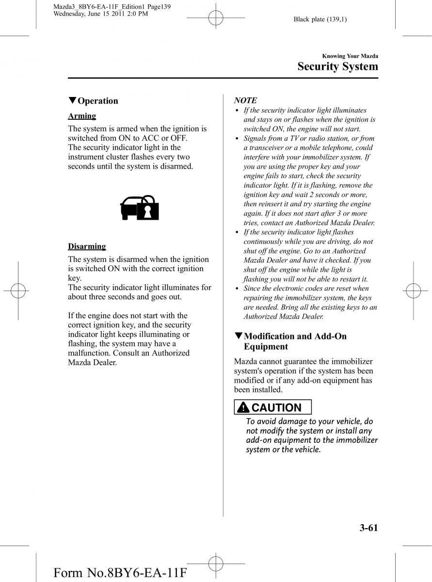 Mazda 3 II 2 owners manual / page 139