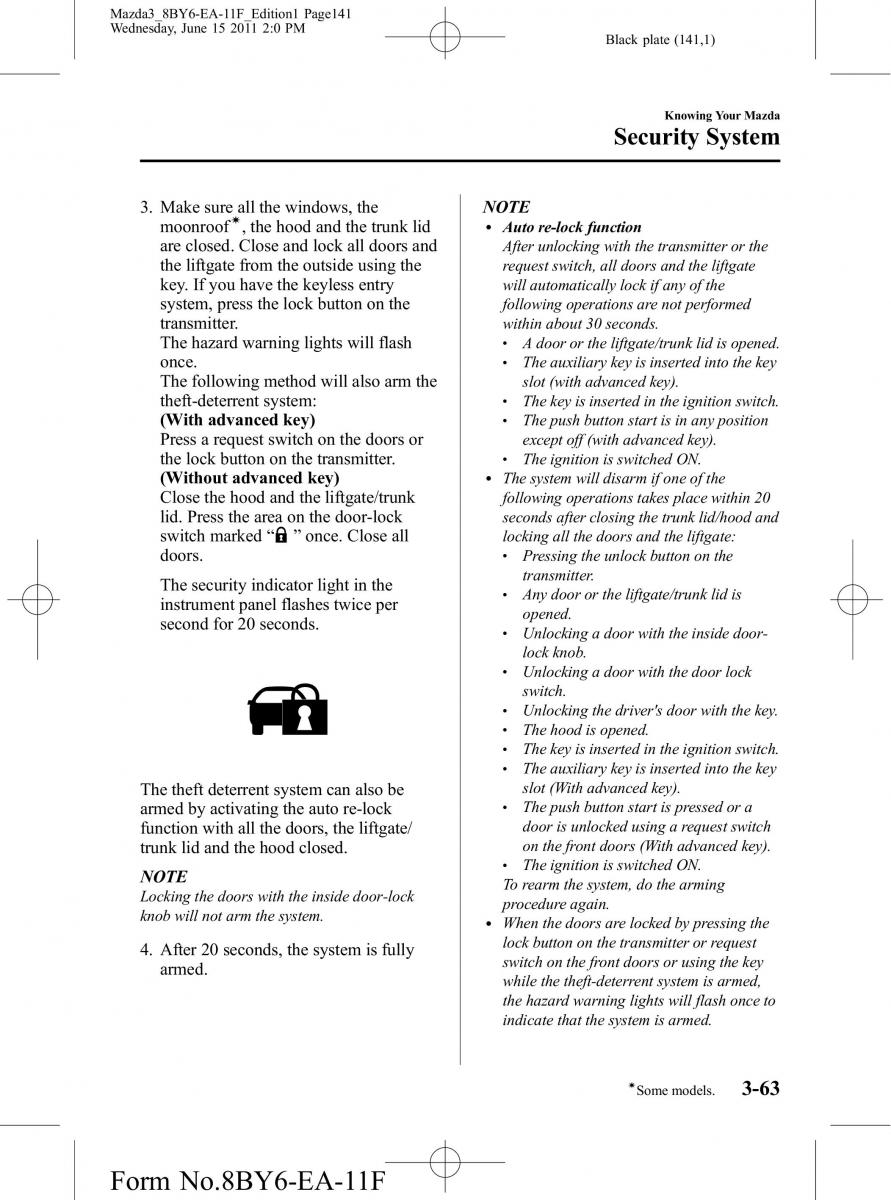 Mazda 3 II 2 owners manual / page 141