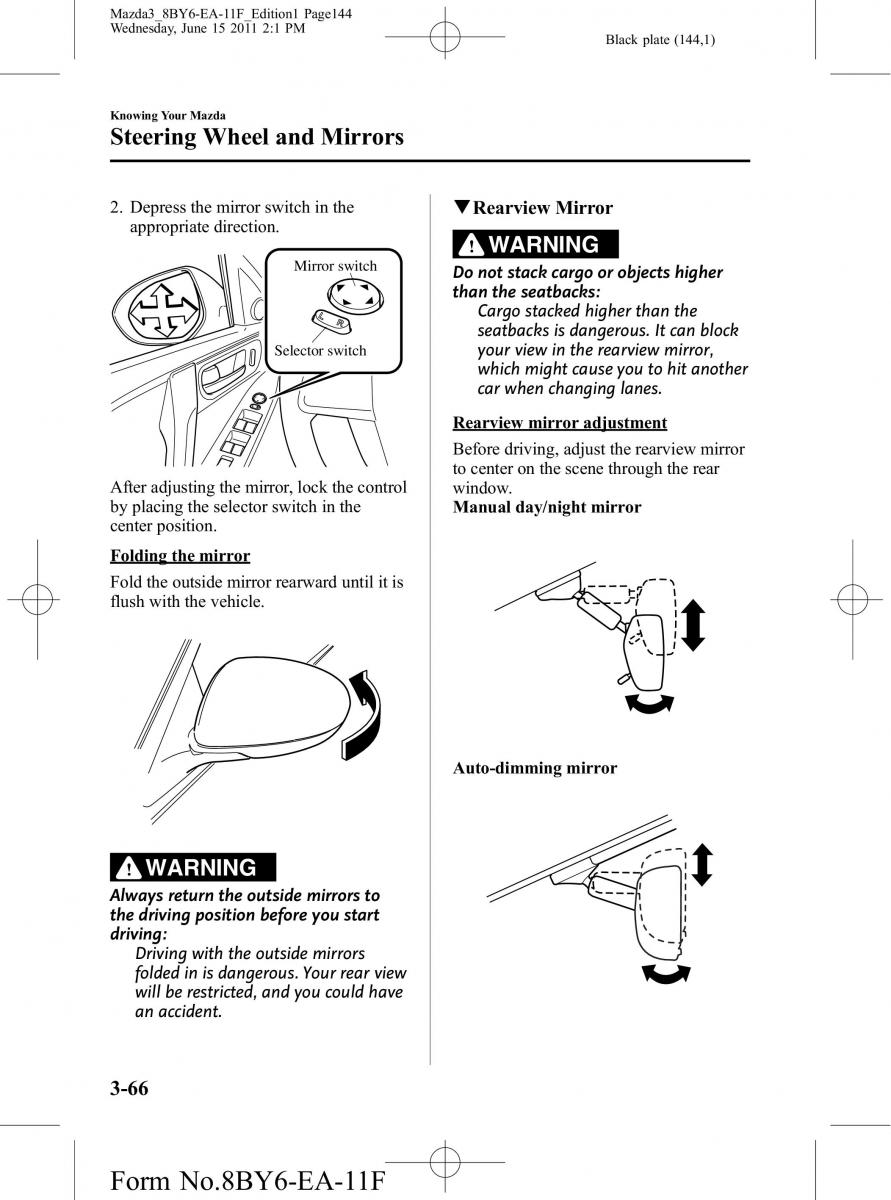 Mazda 3 II 2 owners manual / page 144