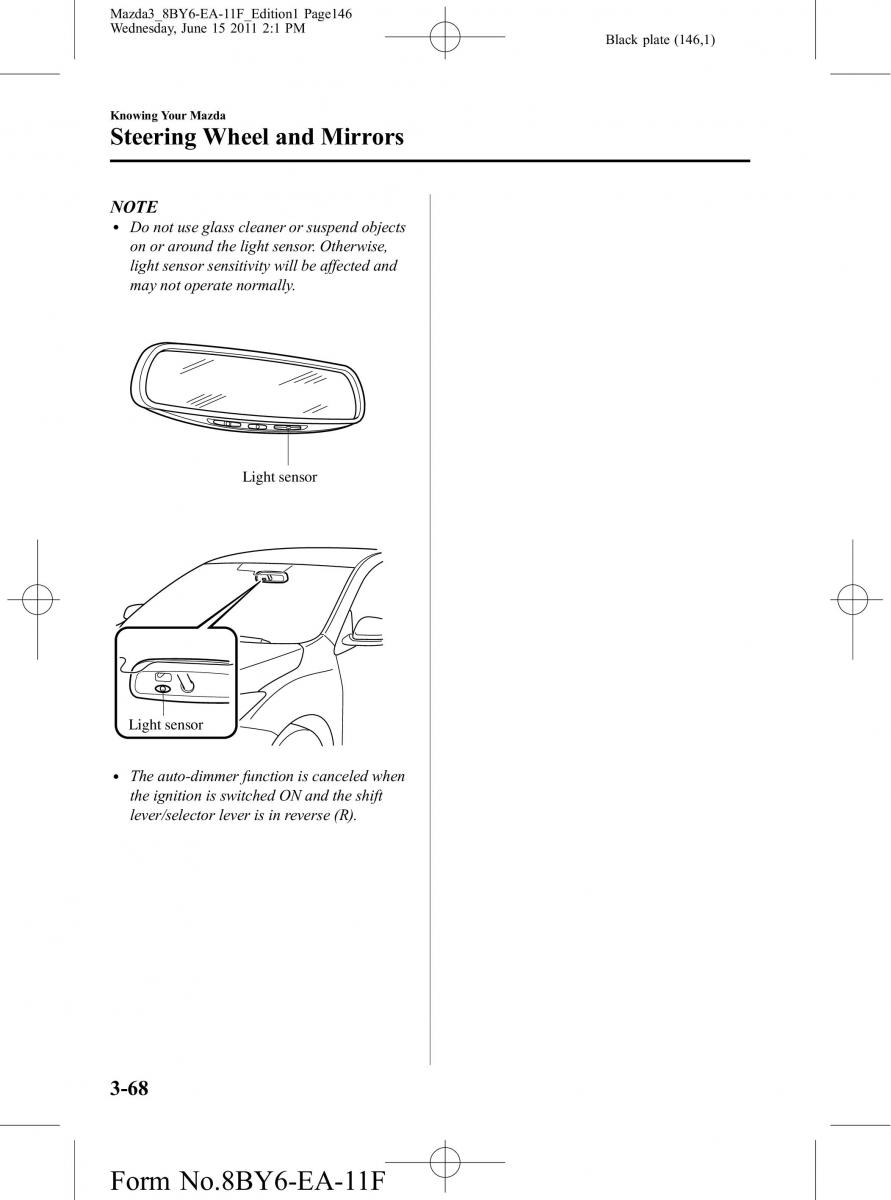 Mazda 3 II 2 owners manual / page 146