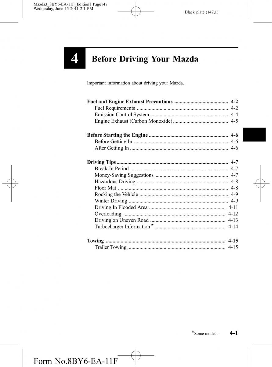 Mazda 3 II 2 owners manual / page 147