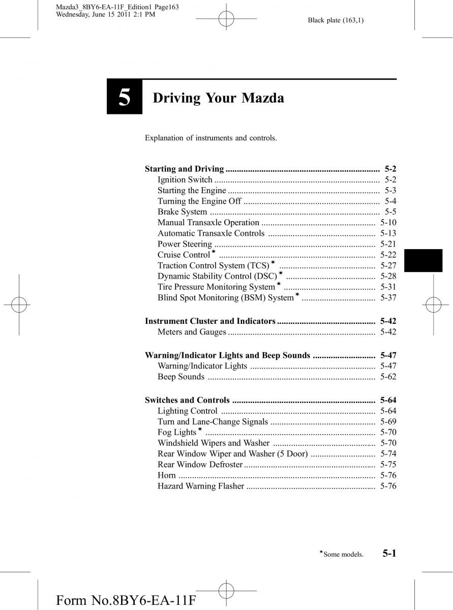 Mazda 3 II 2 owners manual / page 163