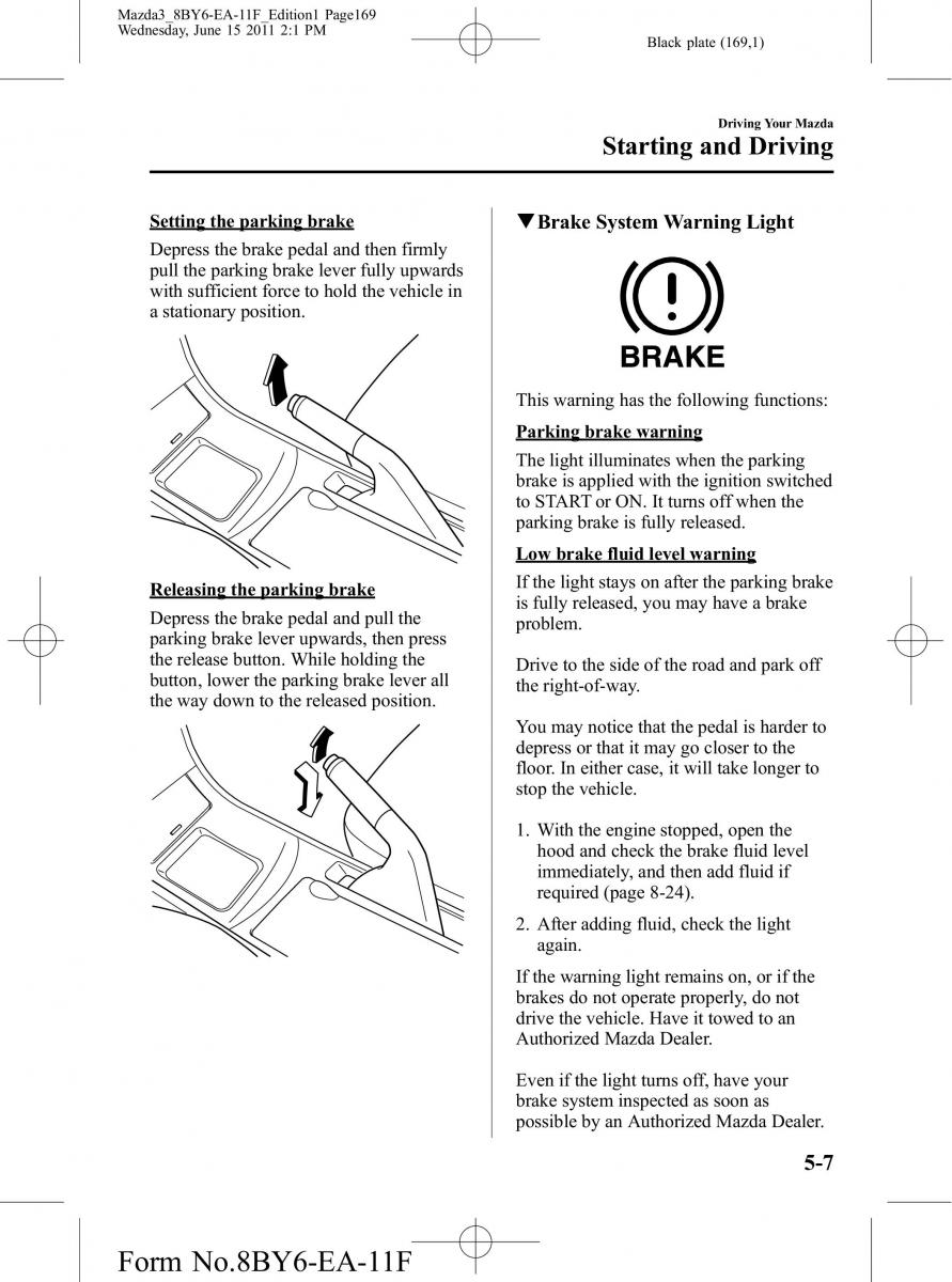 Mazda 3 II 2 owners manual / page 169