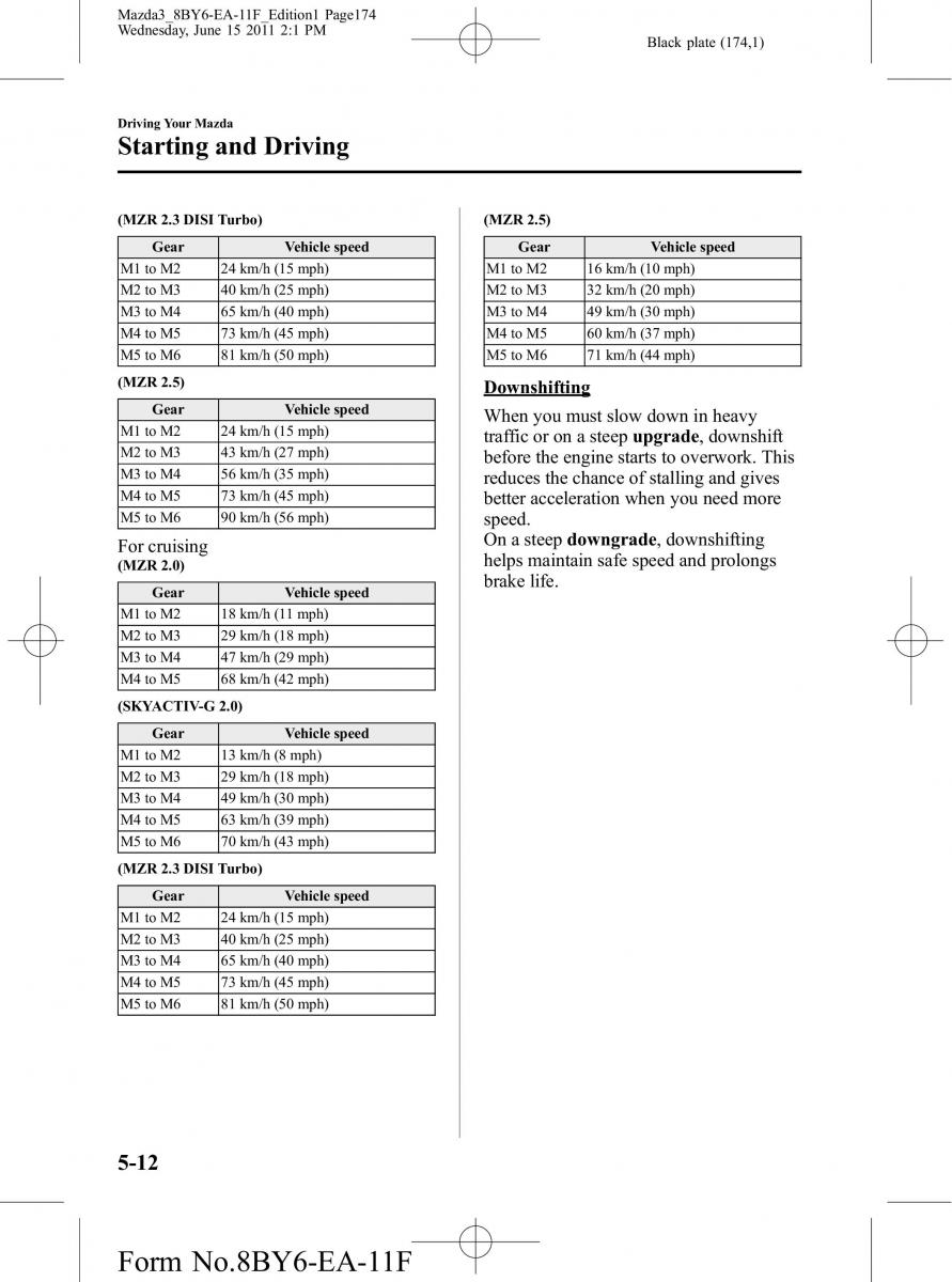 Mazda 3 II 2 owners manual / page 174