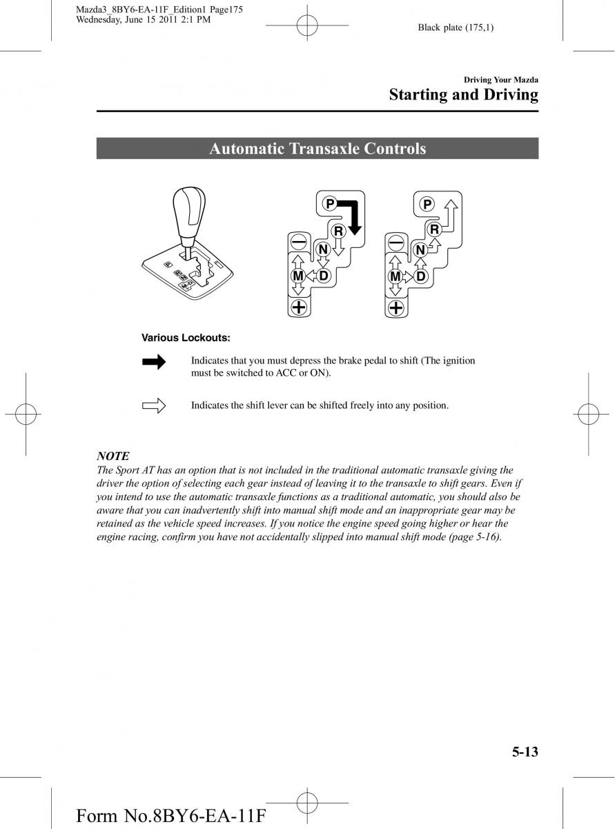 Mazda 3 II 2 owners manual / page 175