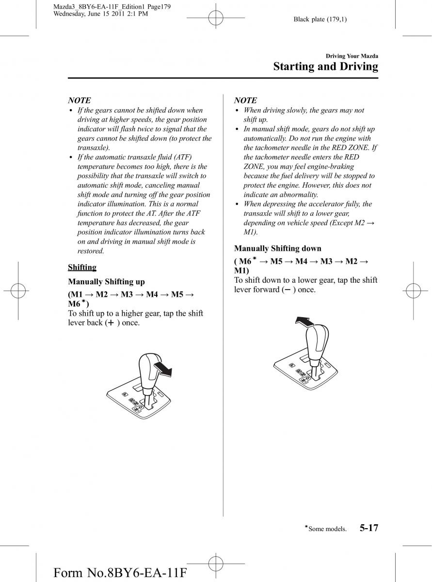 Mazda 3 II 2 owners manual / page 179