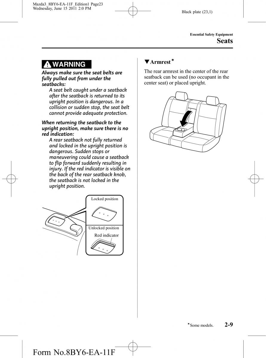 Mazda 3 II 2 owners manual / page 23