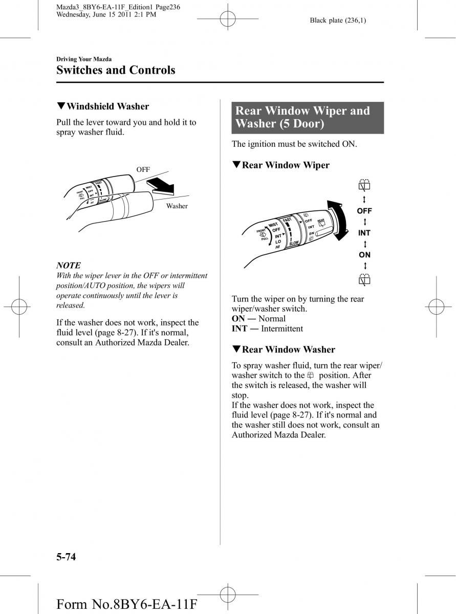 Mazda 3 II 2 owners manual / page 236